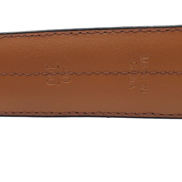 Chaps Belt Men's size 40 Brown leather Dress gold tone buckle Casual Cowhide - Picture 3 of 13